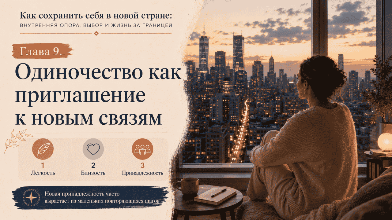 Обложка для Переезд за границу Обложка для Одиночество как приглашение к новым связям.