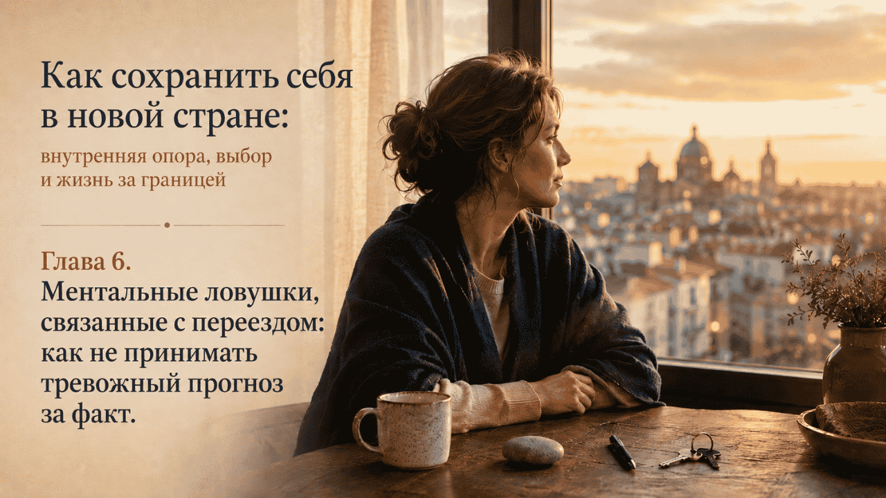Переезд за границу и тревог Обложка для главы книги о переезде