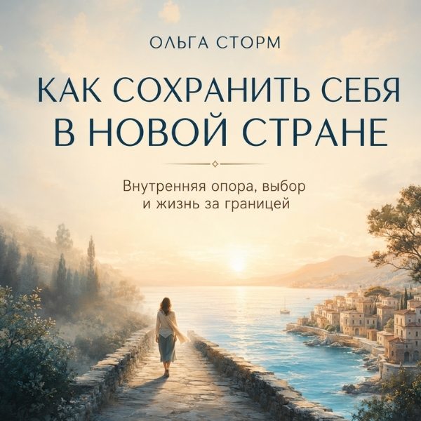 Обложка аудиокниги. Как сохранить себя в новой стране внутренняя опора, выбор и жизнь за границей автор Ольга Сторм Коуч